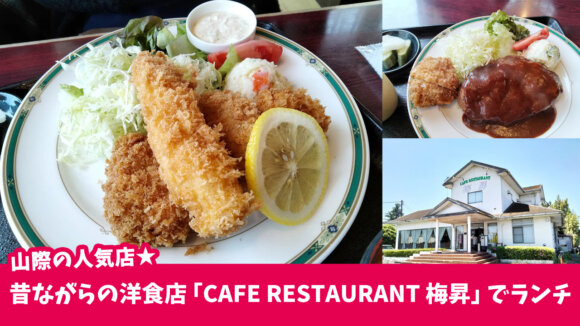 梅昇　ハンバーグ　ミックスフライ　ランチ　厚木市　山際　洋食