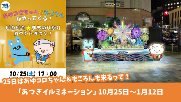イルミネーション 厚木 あゆコロちゃん もころん
