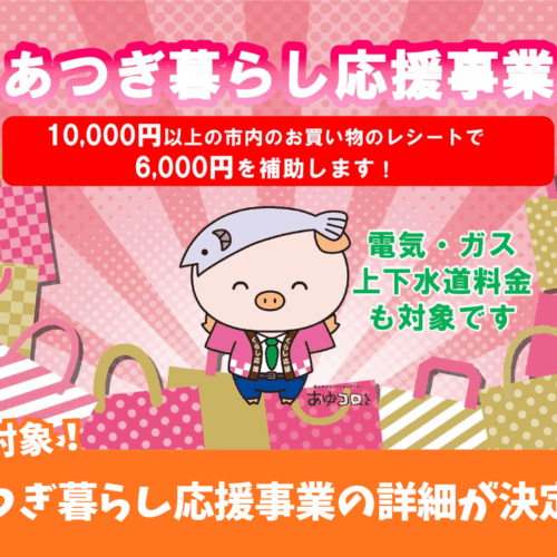 厚木　キャッシュバック事業　物価高騰　対策