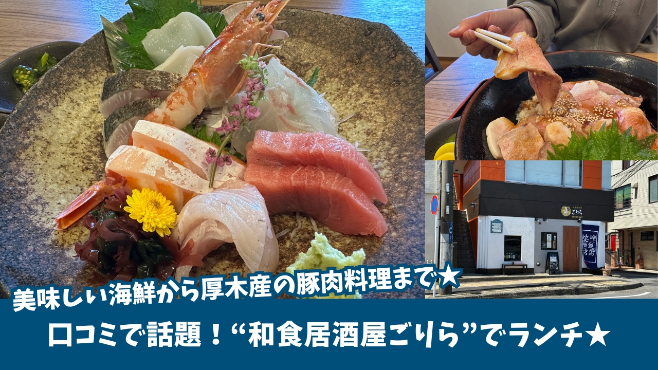 居酒屋　海鮮　豚肉　ローストポーク　まぐろ　刺身　厚木　本厚木　ランチ