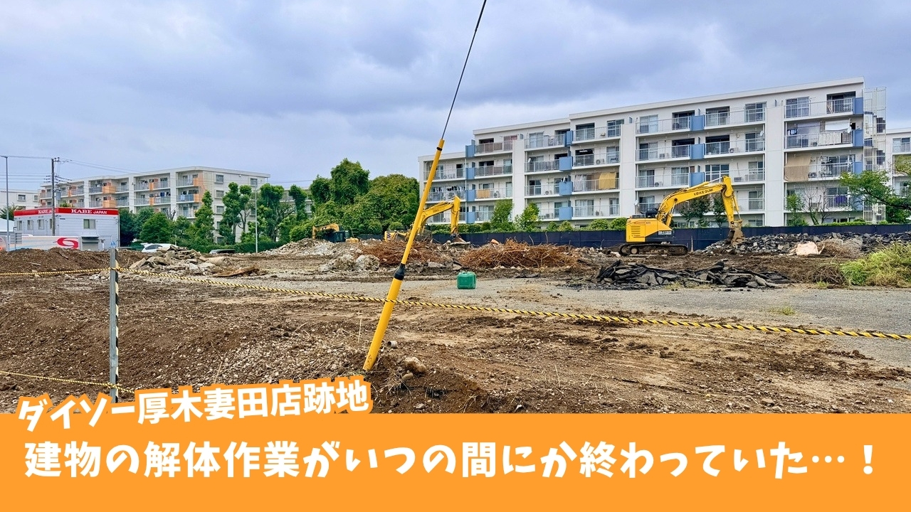 ダイソー　厚木　妻田　工事　解体　コスモス　ドラッグストア