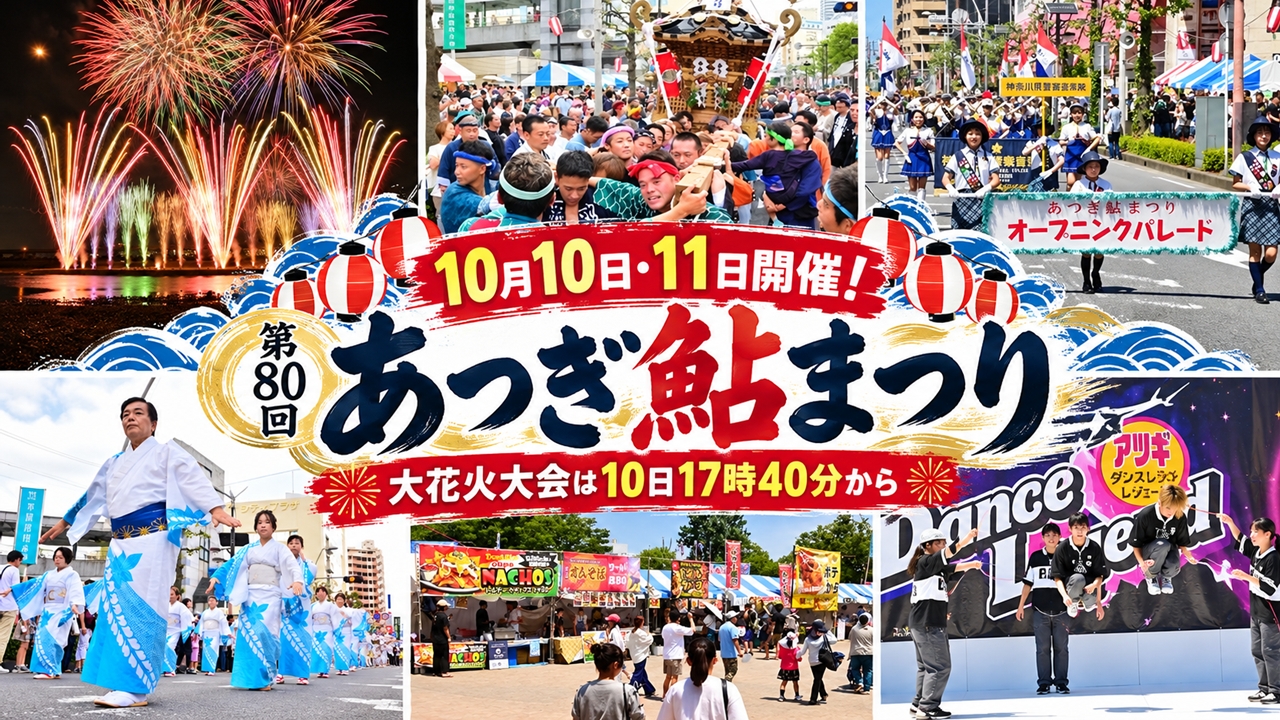 あつぎ鮎まつり　花火大会　本厚木　厚木　イベント