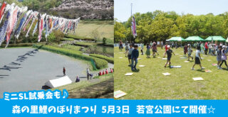 鯉のぼり　森の里　イベント　ミニSL