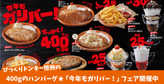 びっくりドンキー　ガリバー　厚木　ハンバーグ